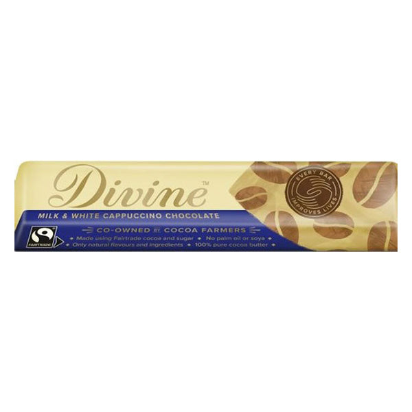 Divine hvítt súkkulaði og cappuccino 35 gr.