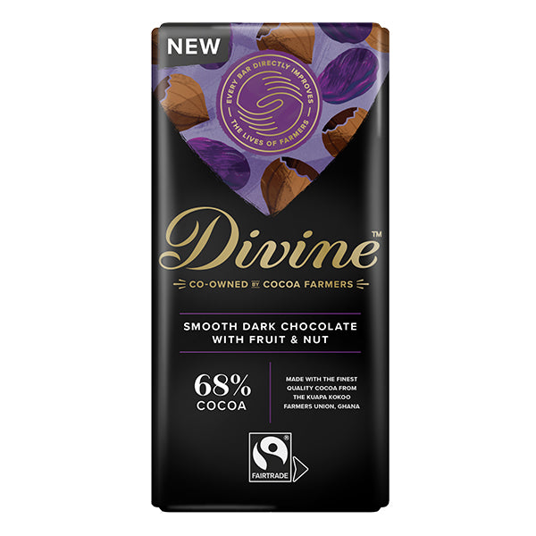 Divine 68% með hnetum og rúsínum